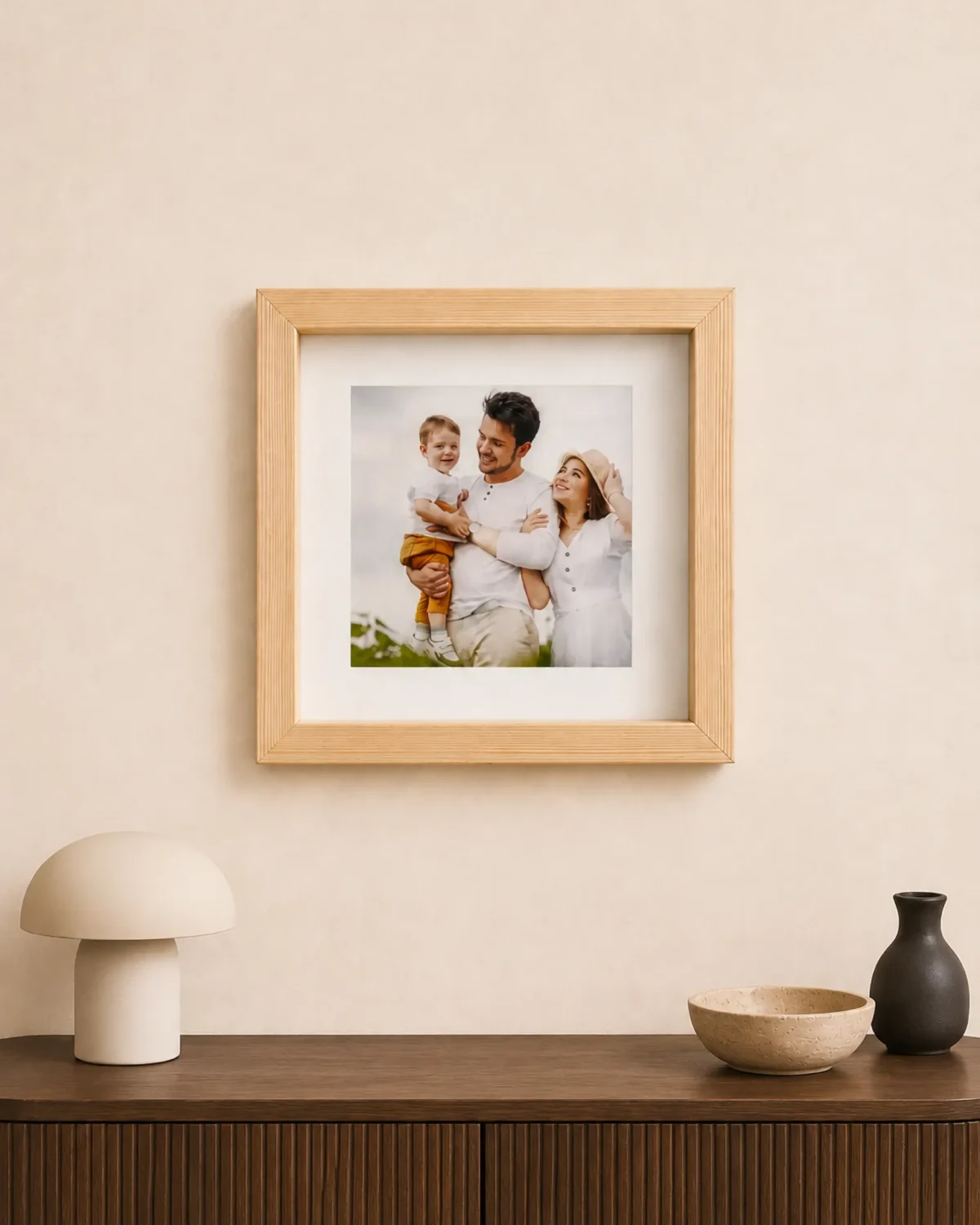 Ahşap Kare Fotoğraf Çerçevesi