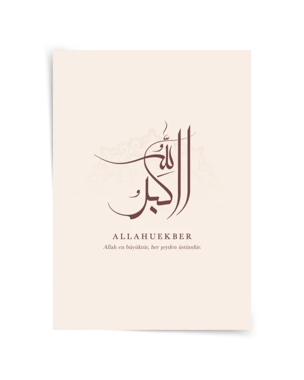 Allahuekber Poster ve Çerçeveli Tablo