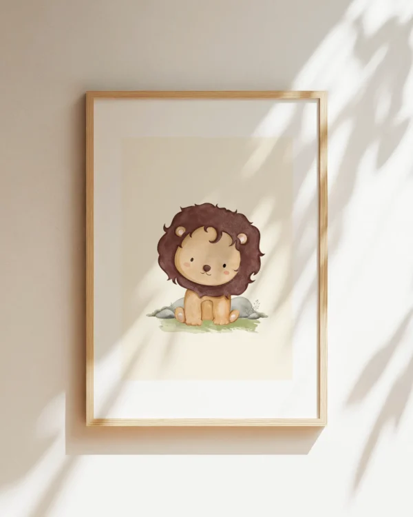 Aslan Kardeş Çerçeveli Tablo