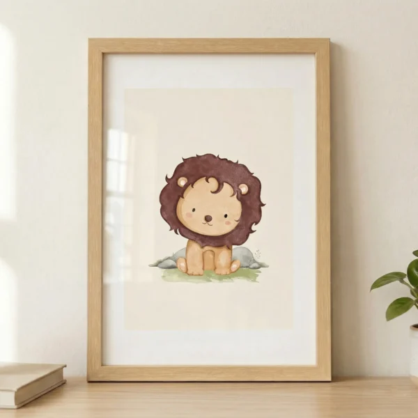 Aslan Kardeş Çerçeveli Tablo