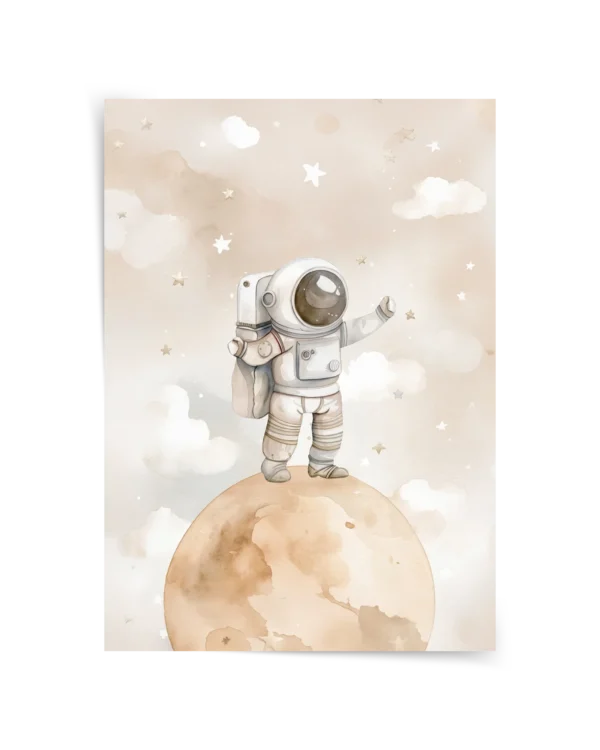 Astronot Çerçeveli Tablo ve Poster