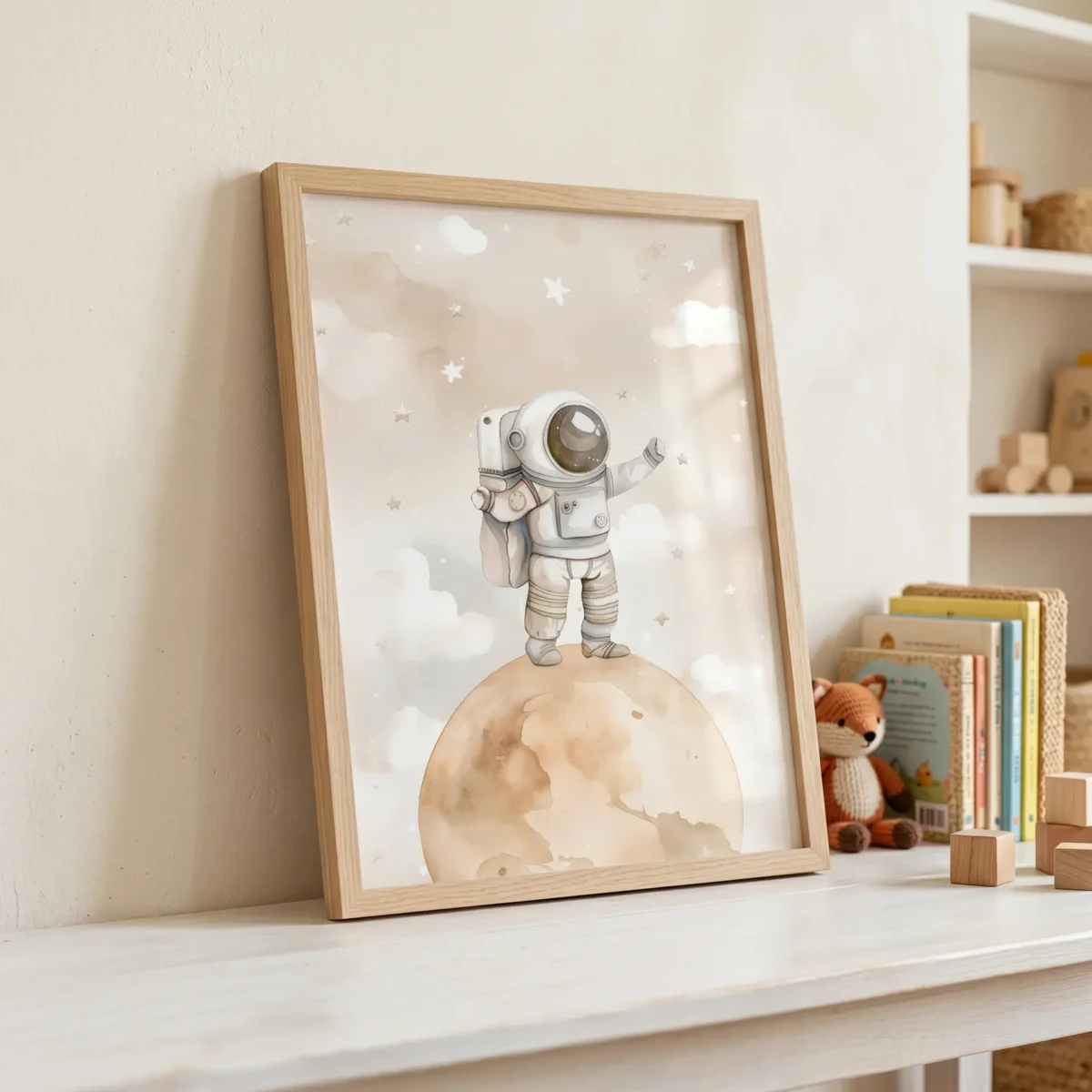 Astronot Çerçeveli Tablo