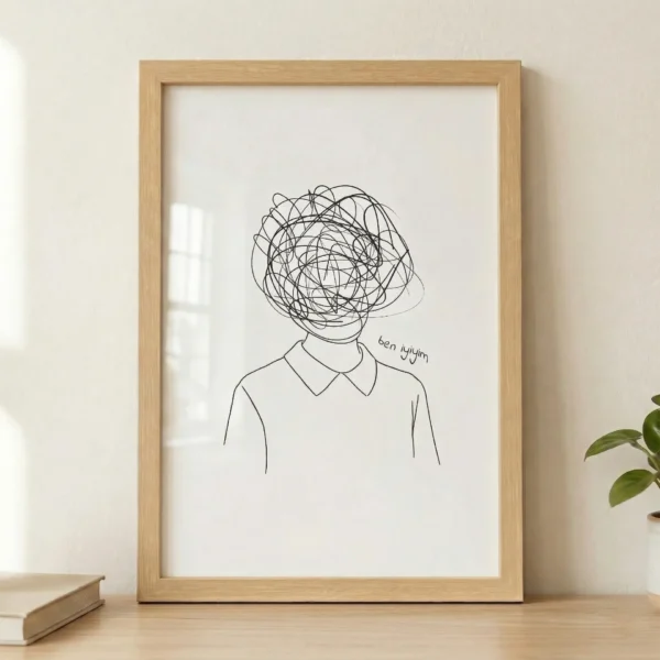 Ben İyiyim Çerçeveli Tablo