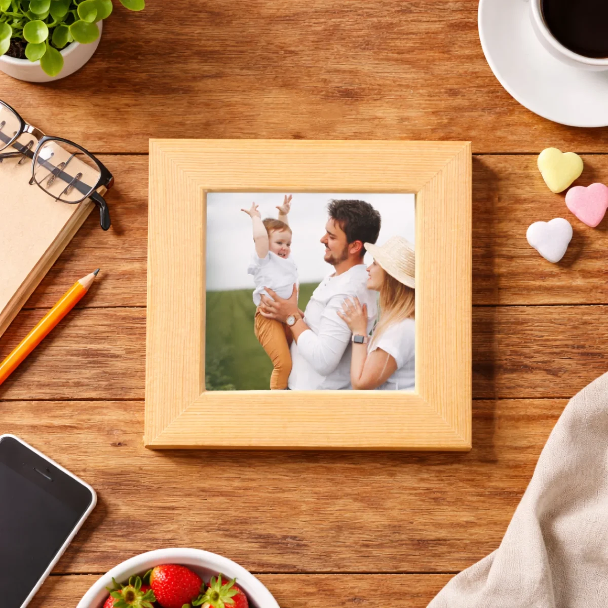Fotoğraflı Ahşap Çerçeveli Magnet