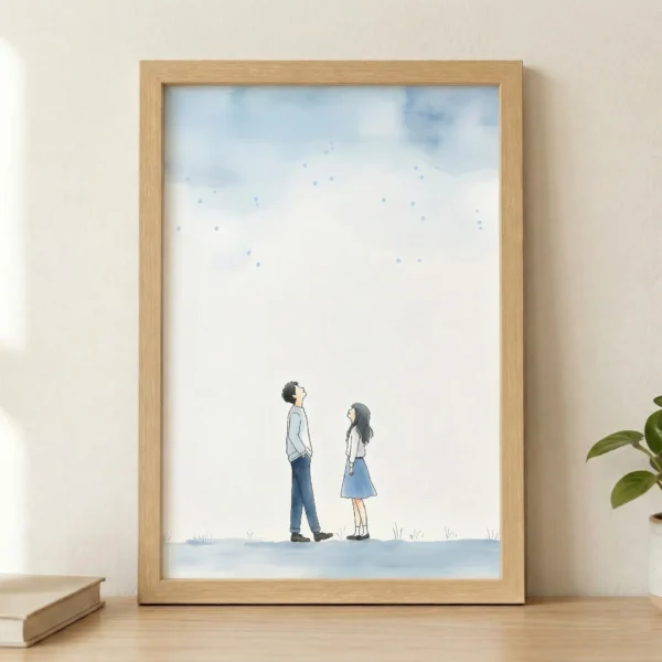 Göğe Bakalım Çerçeveli Tablo