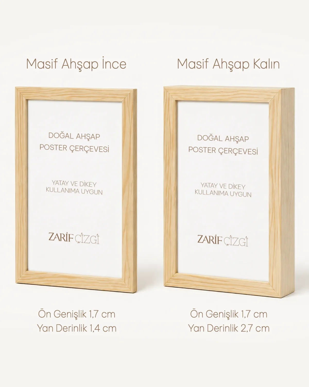 Doğal Ahşap Poster Çerçevesi - Image 2