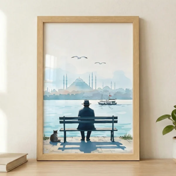 İstanbul'u Dinliyorum Çerçeveli Tablo