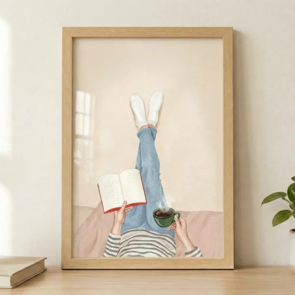 Kahve Molası Çerçeveli Tablo