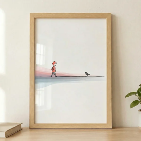 Kuş Koysunlar Yoluna Çerçeveli Tablo