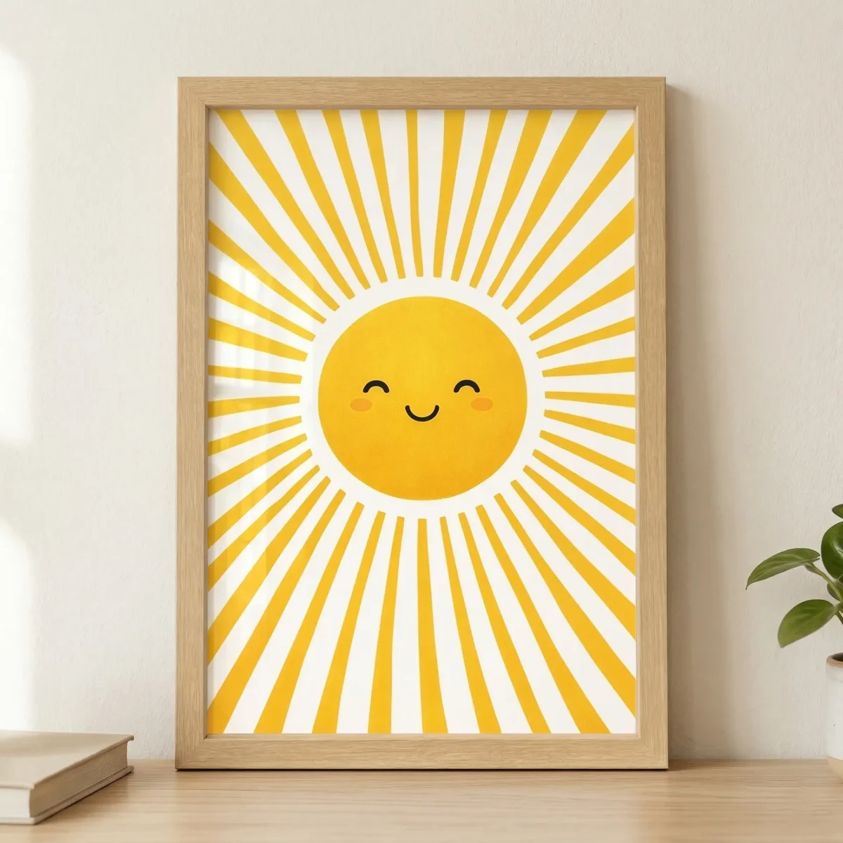 Mutlu Güneş Çerçeveli Tablo