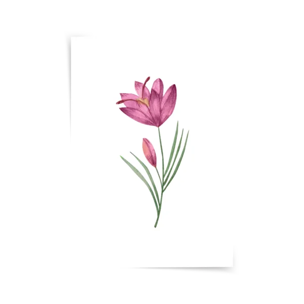 Tek Çiçek v4 Poster & Çerçeveli Tablo