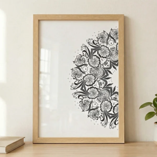 Yarım Motif 1 Çerçeveli Tablo