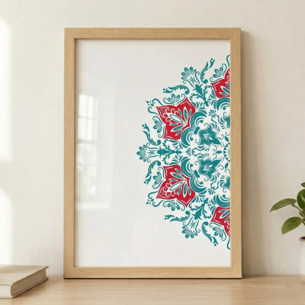 Yarım Motif 4 Çerçeveli Tablo