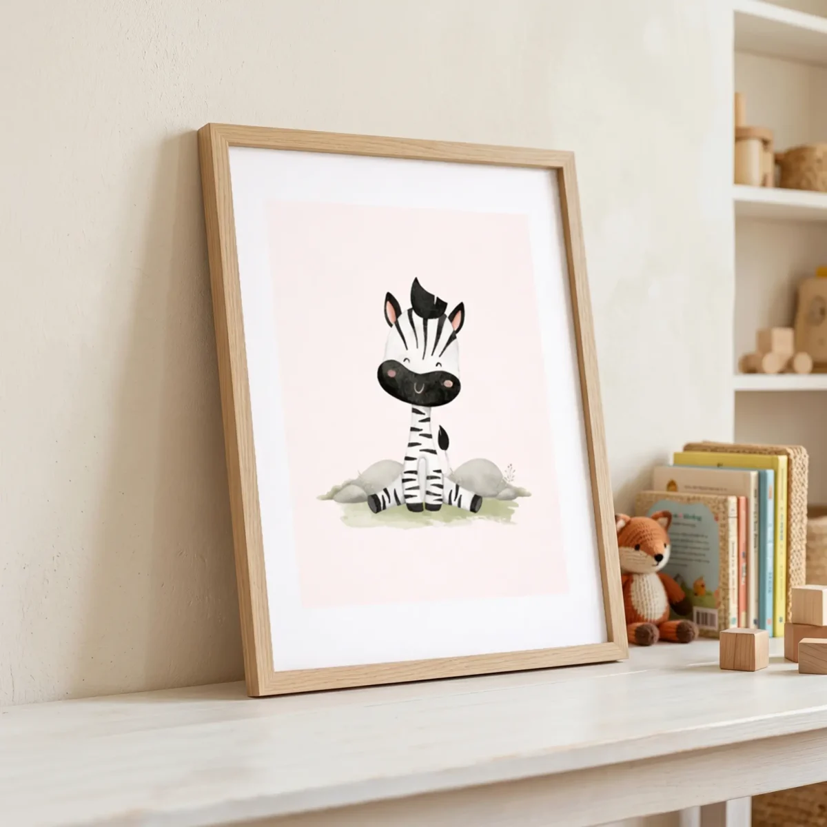 Zebra Kardeş Çerçeveli Tablo