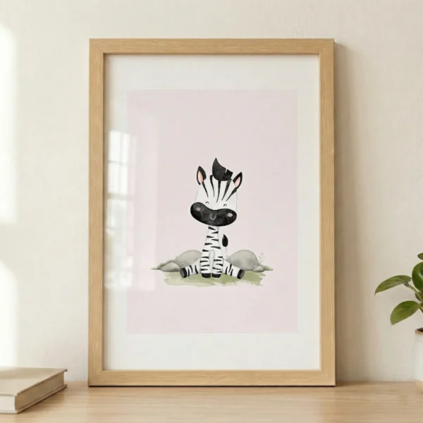 Zebra Kardeş Çerçeveli Tablo