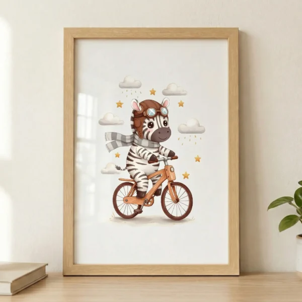 Zebra Yollarda Çerçeveli Tablo